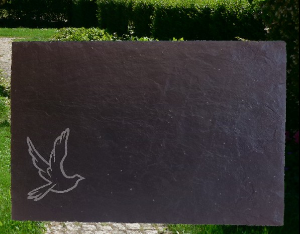Gravierte Schiefertafel 8110 für Grab Gravierte Schiefertafel 8110 für Grab