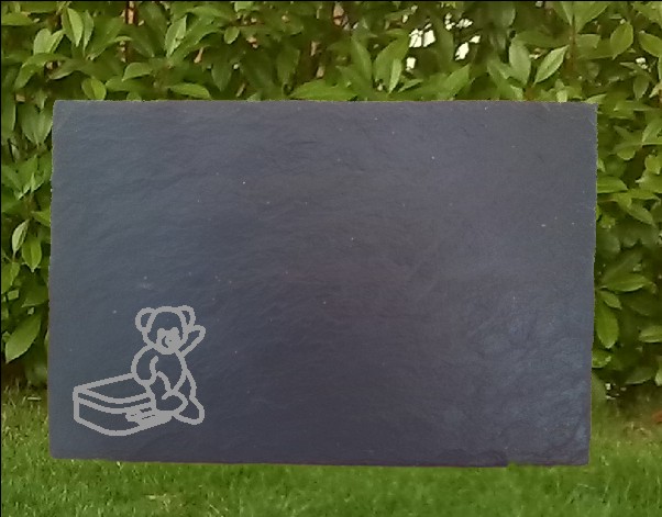 Gravierte Schiefertafel 8130 für Grab Gravierte Schiefertafel 8130 für Grab